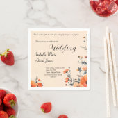Weiche florale romantische Hochzeitsinspektion Serviette (Beispiel)
