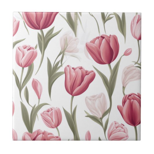 Weiche florale Tulissen Fliese (Vorderseite)