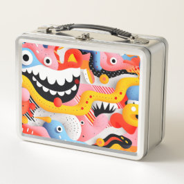 Weiche Formen mit Zähnen und Mustern Metall Brotdose