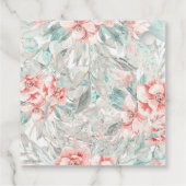 Weiche Frühlingsblütengrün Elegante Hochzeit Geschenkanhänger (Rückseite)