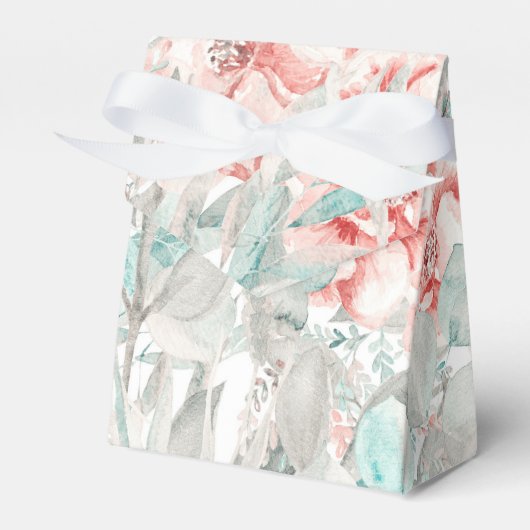 Weiche Frühlingsblütengrün Elegante Hochzeit Geschenkschachtel (Vorderseite)