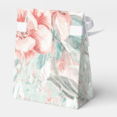 Weiche Frühlingsblütengrün Elegante Hochzeit Geschenkschachtel (Rückseite)