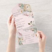 Weiche Frühlingsfarben All In One Einladung (Abreißen)