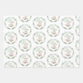 Weiche Frühlingsmammbrühe Grüne Eukalyptus Wreath Geschenkpapier Set (Vorderseite 3)