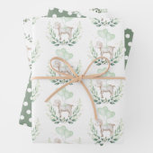 Weiche Frühlingsmammbrühe Grüne Eukalyptus Wreath Geschenkpapier Set (Beispiel)