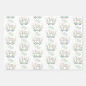 Weiche Frühlingsmammbrühe Grüne Eukalyptus Wreath Geschenkpapier Set (Vorderseite)