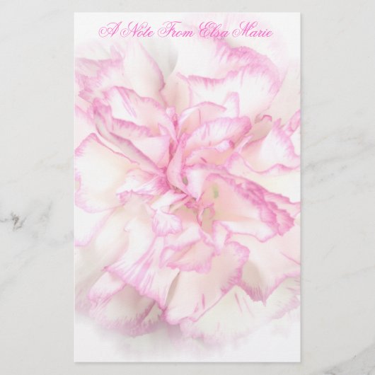 Weiche Gartennelke stationär Briefpapier (Vorderseite)