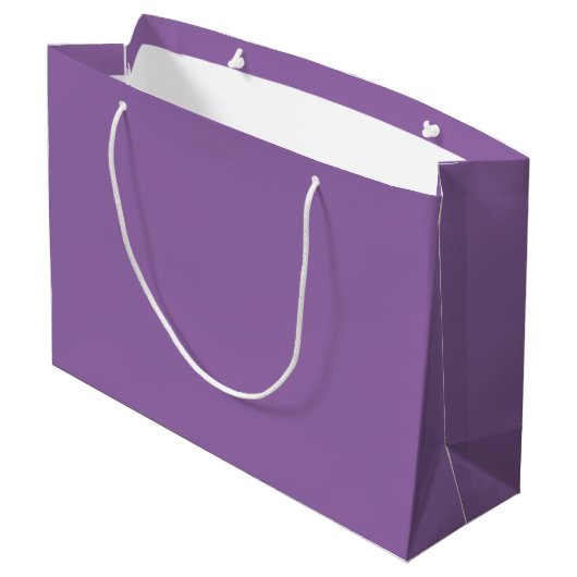 Weiche gedämpfte Lavendel-Großgeschenktasche Große Geschenktüte (Rückseite Schrägansicht)