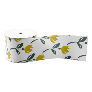 Weiche gelbe Blüten Ripsband