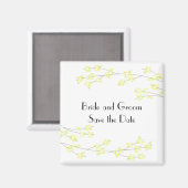 Weiche gelbe Blüten Save the Date Magnet (Vorderseite/Rückseite)