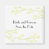 Weiche gelbe Blüten Save the Date Magnet (Vorne)