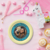 Weiche Gelbe Foto Moderne Abschlussfeier Pappteller (Party)