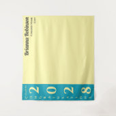 Weiche gelbe moderne Abschlussfeier Wandteppich (Vorderseite)