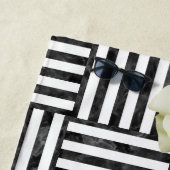 Weiche gelbe Rosen Schwarz-Weiß-Streifen Strandtuch (Beispiel)