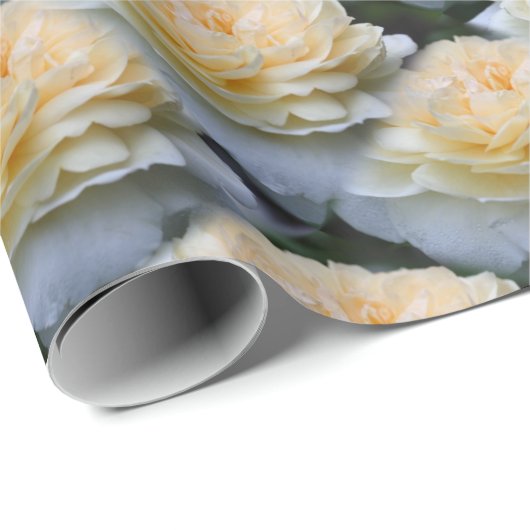 Weiche Gelbröse-Blume-Muster    Geschenkpapier (Rolleneckpunkt)