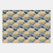 Weiche Gelbröse-Blume-Muster Geschenkpapier Set (Vorderseite 2)