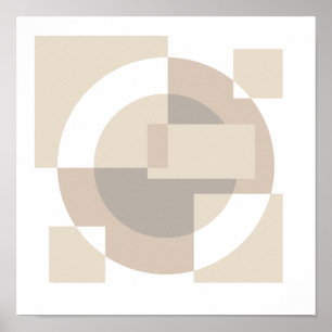 Weiche geometrische Blöcke – Neutrale Überlapp-Kom Poster