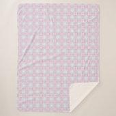 Weiche, geometrische Lücke - Pink & Lavendel Sherpadecke (Vorderseite)