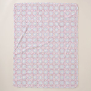 Weiche, geometrische Lücke - Pink & Lavendel Sherpadecke