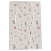 Weiche Geschenktüte mit floralen Herzen (Vorderseite)