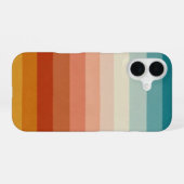 Weiche geschichtete Retro-Linien iPhone 16 Hülle (Rückseite (Horizontal))