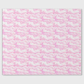 Weiche glückliche Rose bewölkt Dekor Geschenkpapier (Flach)
