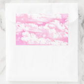 Weiche glückliche Rose bewölkt Dekor Rechteckiger Aufkleber (Tasche)