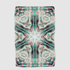Weiche Glühen auf blauem Sand, Kaleidoskop-Stern Golfhandtuch