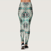 Weiche Glühen auf blauem Sand, Kaleidoskop-Stern Leggings (Rückseite)