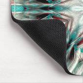 Weiche Glühen auf blauem Sand, Kaleidoskop-Stern Mousepad (Ecke)