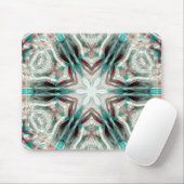 Weiche Glühen auf blauem Sand, Kaleidoskop-Stern Mousepad (Mit Mouse)