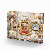 Weiche Gold Barock Blumen Bilderrahmen Collage Fotoblock (Rechts)