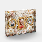 Weiche Gold Barock Blumen Bilderrahmen Collage Fotoblock (Links)