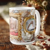Weiche Gold Barock Blumen Bilderrahmen Collage Kaffeetasse