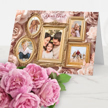 Weiche Gold Barock Blumen Erinnerungsrahmen Galeri
