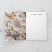 Weiche goldene barocke Blumenbilderrahmen Collage Feiertagskarte (Innenseite)