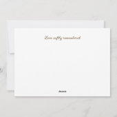 Weiche goldene barocke Blumenbilderrahmen Collage Feiertagskarte (Rückseite)