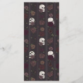 Weiche Gothic-Dunkle Florale Hellgraue Hochzeitsme Menükarte (Rückseite)