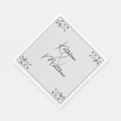 Weiche, graue Blumenzwiebelblume Serviette (Ecke)