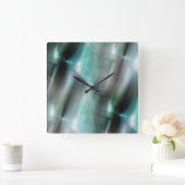 Weiche, graue Gesteinsstruktur mit digitalen Detai Quadratische Wanduhr (Zuhause)