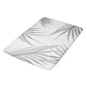 Weiche graue Palmen Blätter Dream #1 #tropical #de Badematte (Schrägansicht)