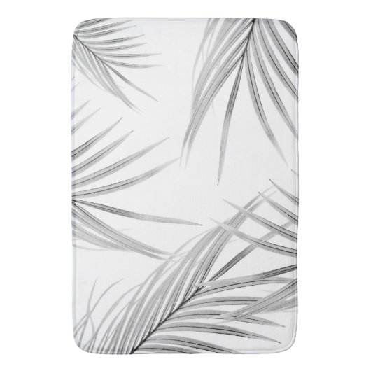 Weiche graue Palmen Blätter Dream #1 #tropical #de Badematte (Vorderseite Vertikal)