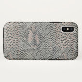 Weiche, graue und rosa Schlangenhaut Case-Mate iPhone Hülle (Rückseite (Horizontal))