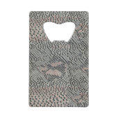 Weiche, graue und rosa Schlangenhaut Geldkarten Flaschenöffner (Vorderseite)