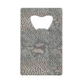 Weiche, graue und rosa Schlangenhaut Geldkarten Flaschenöffner (Rückseite)