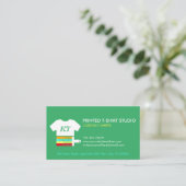 Weiche grüne Benutzerdefinierte Tshirts Kleidung Visitenkarte (Stehend Vorderseite)