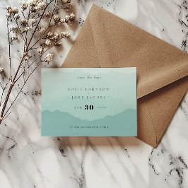 Weiche grüne Berge Save the Date