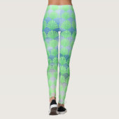 Weiche grüne Diamantschnecken Leggings (Rückseite)