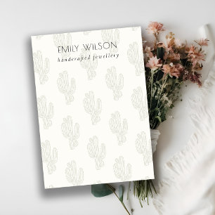 Weiche grüne Kakteen Foliage Blank Juwelier Displa Visitenkarte