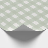 Weiche grüne Karierte Umhüllungspapier Geschenkpapier (Ecke)